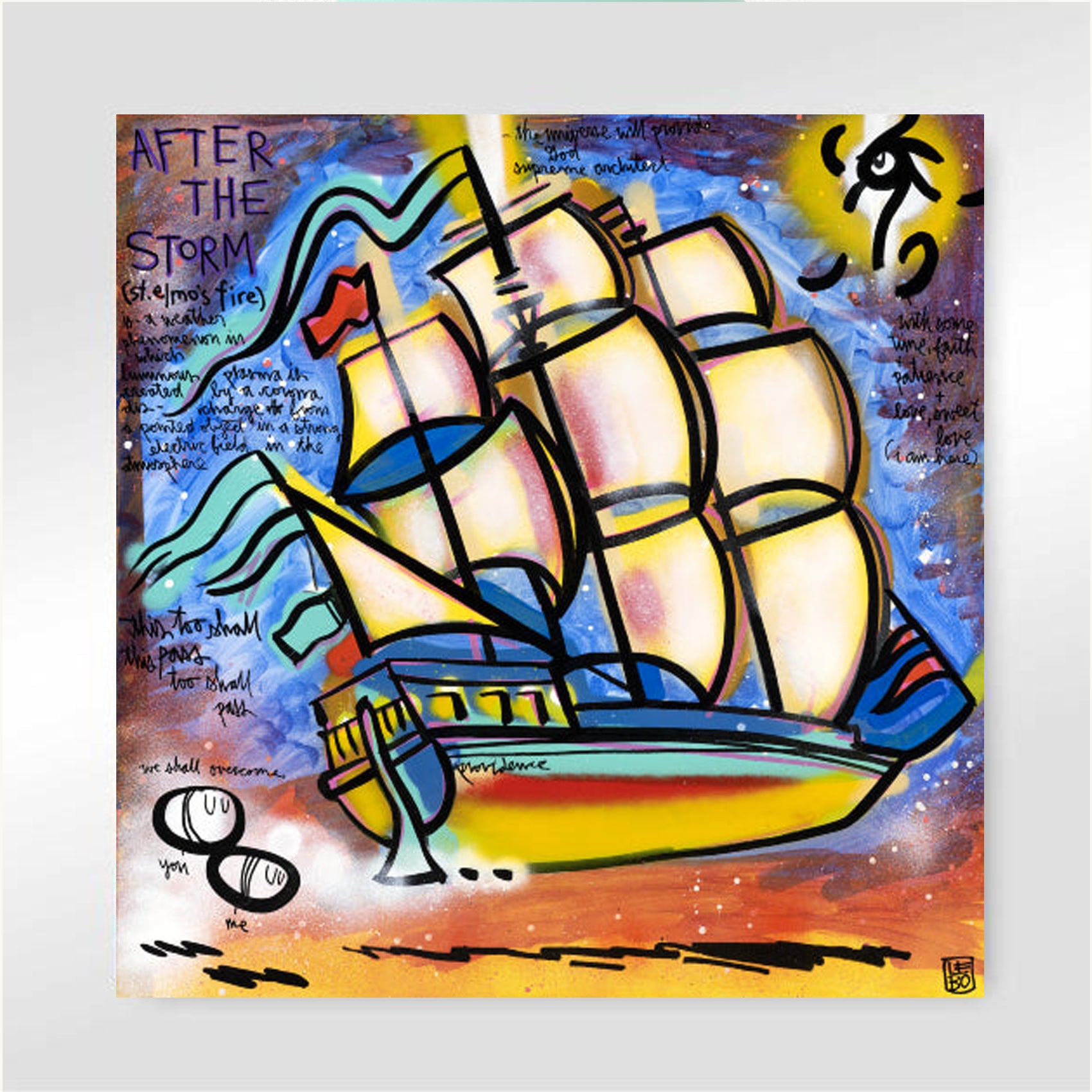 After the Storm (St. Elmos Fire) - Lebo Brushed Aluminum Artbond